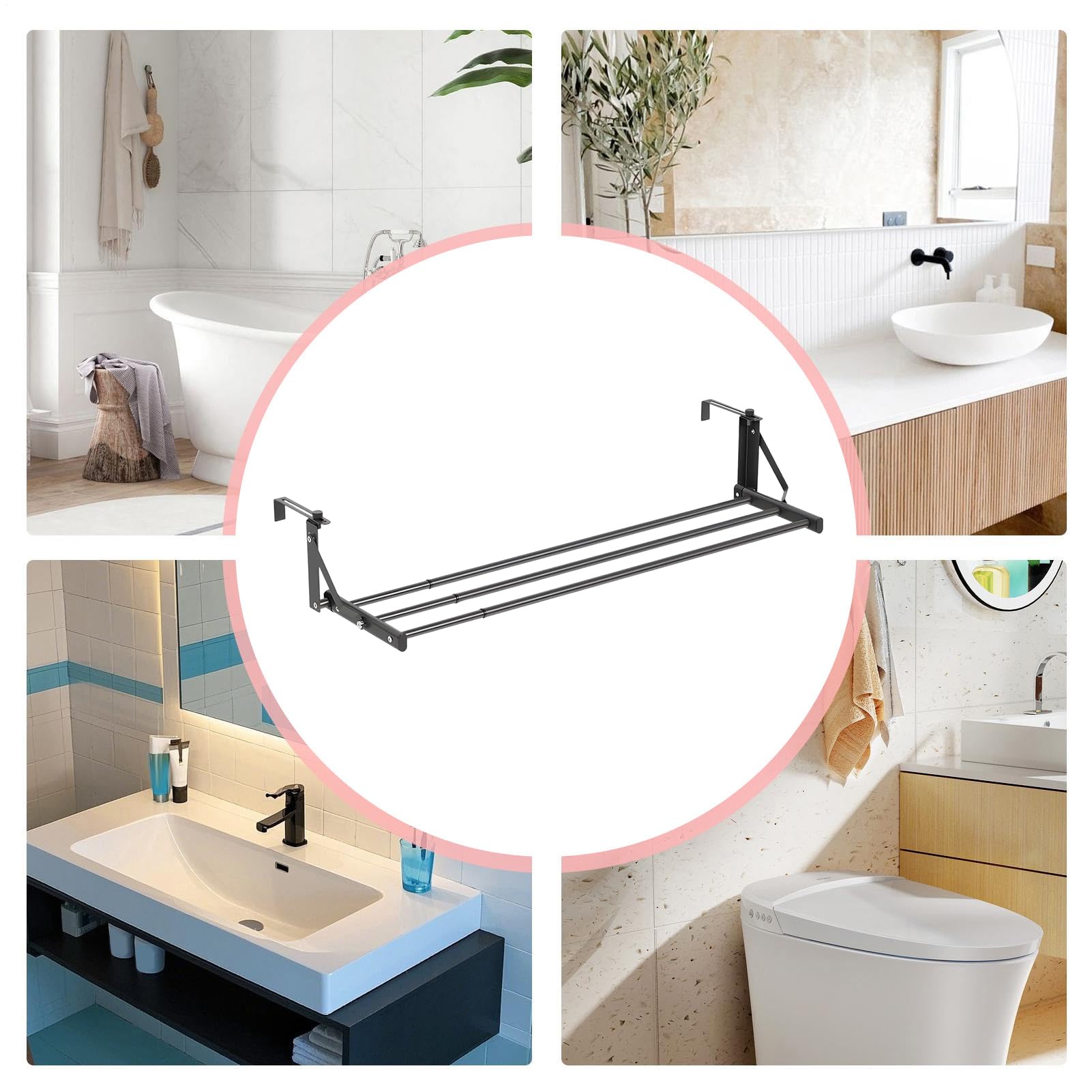Séchoir à Vêtements Organisateur Porte-Accessoires Multifonctionnel sans | Barre À Serviettes Pour Radiateurs Pour Maison Dortoir Hôtel Restaurant Appartement Vêtements Peignoir Manteau