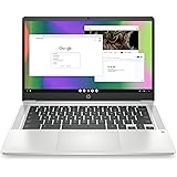 HP Chromebook 14 Laptop, Intel Celeron N4120, 4 GB RAM, 64 GB eMMC, 14" HD Display, Chrome OS, Thin Design, 4K Graphics, Long Battery Life, Ash Gray Keyboard (14a-na0226nr, 2022, Mineral Silver)