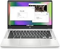 HP Chromebook 14 (14a-na0226nr) Laptop: Celeron N4120, 4GB RAM, 64GB eMMC, 14" HD Anti-Glare, 14Hr Battery, 4K Graphics - Mineral Silver 2022