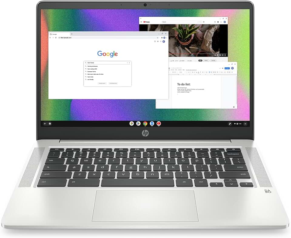 HP Chromebook 14 4GB RAM 64GB eMMC Mineral Silver