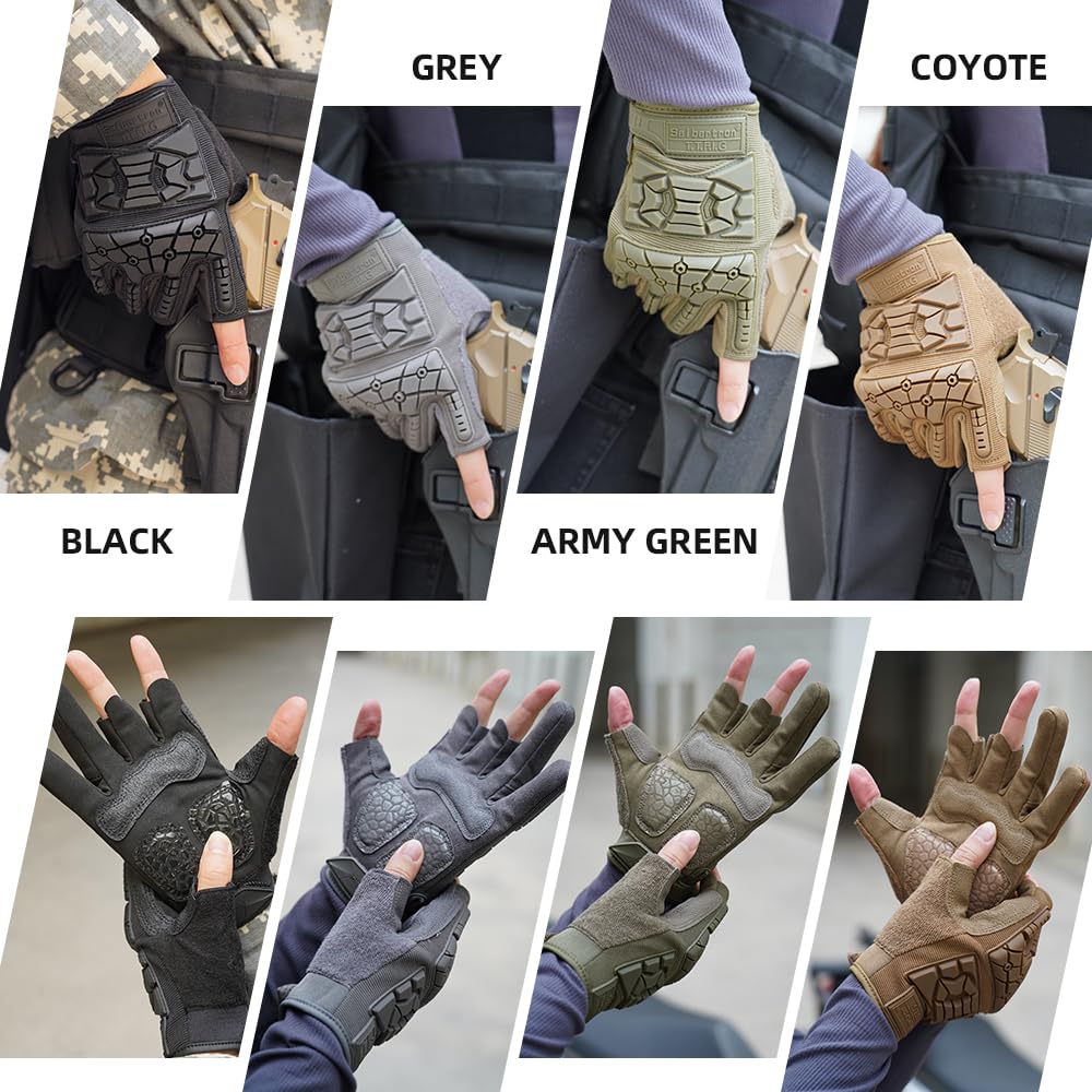 Seibertron T.T.F.I.G 2.0 Men's Tactical Military Gloves Flexible Rubber Knuckle Protective for Combat Hunting Hiking Airsoft Paintball Motorcycle Motorbike Riding Outdoor Gloves — view 6