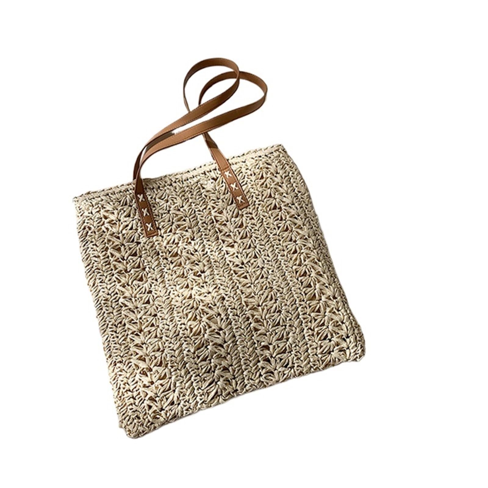 EBZFASO Woven Straw Crochet Tote