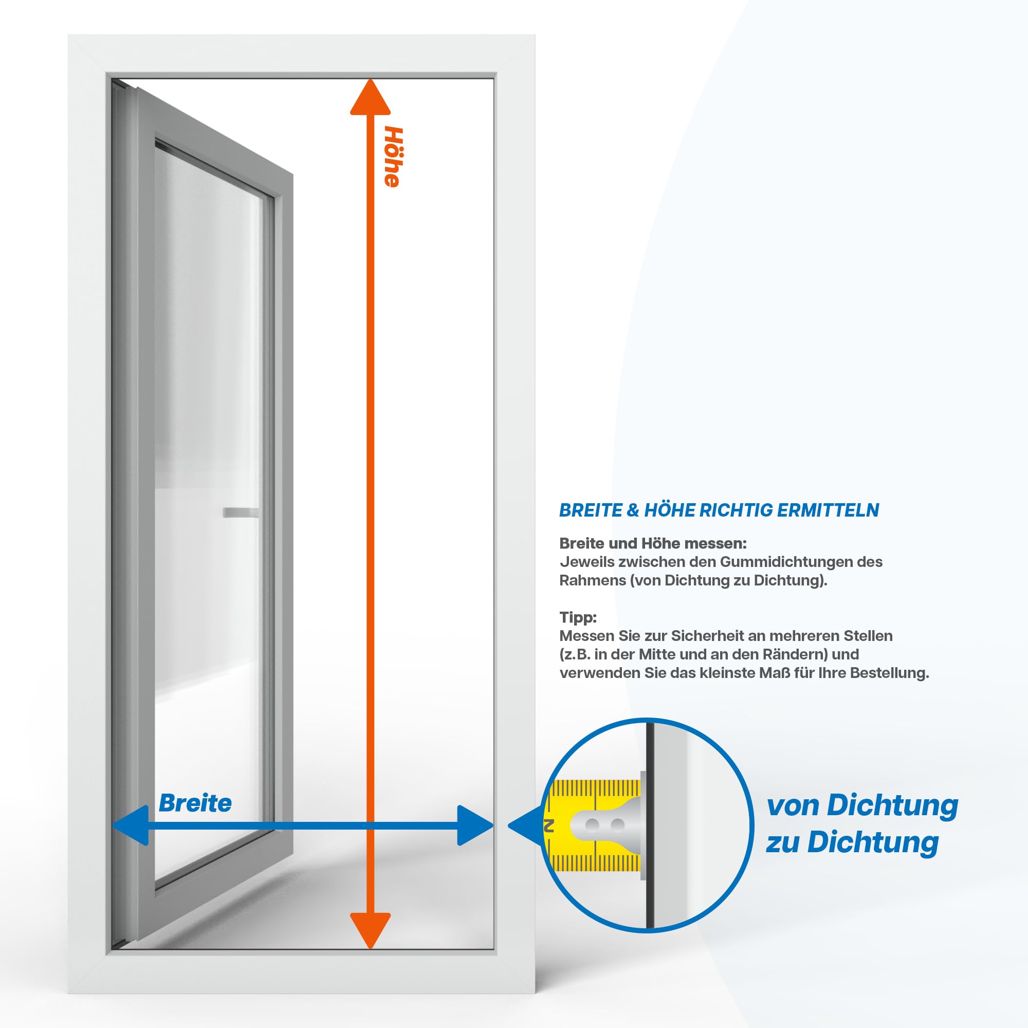 Fliegengitter Plissee Fenster nach Maß ohne Bohren zum Klemmen – Insektenschutz mit Klemmmontage im Rahmen für einflügelige und bodentiefe Fenster – Fiberglasgewebe & Aluminiumprofile
