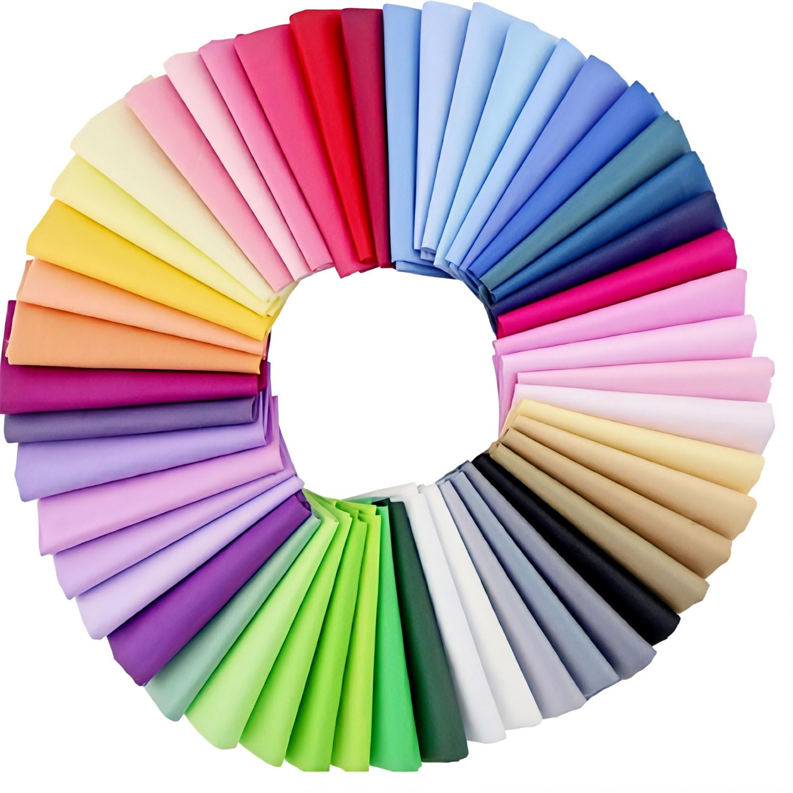 Nzexlyva Color Mixing 50 Pcs Cotton Fabric Squares For Sewing, 10X10cm Precut Quilting & Patchwork Bundle, Coloured Mixed Squares Bundle For Artcraft Sewing Fabric Cotton Patchwork