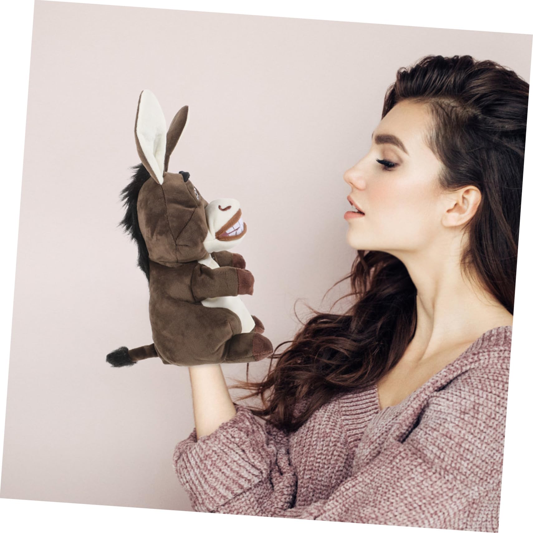 Marioneta de Mano de Burro de Peluche, 1 Pieza, Cuento
