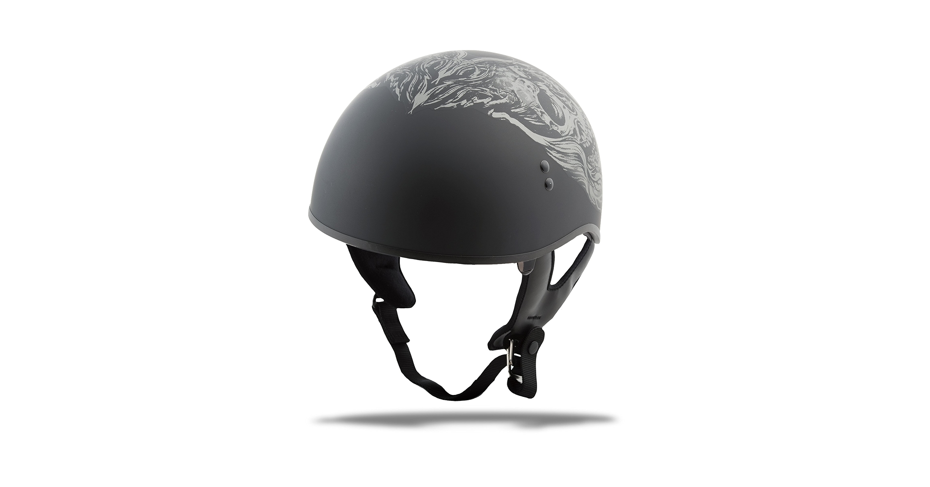 Amazon.com: GMAX GM65 Naked Mens Half Face Helmet - Ghost