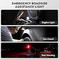 Vista 4 de WARSUN Luz de trabajo recargable de 1000 lúmenes, linterna LED portátil para campamento con soporte de trípode, carga tipo C, base magnética, gancho