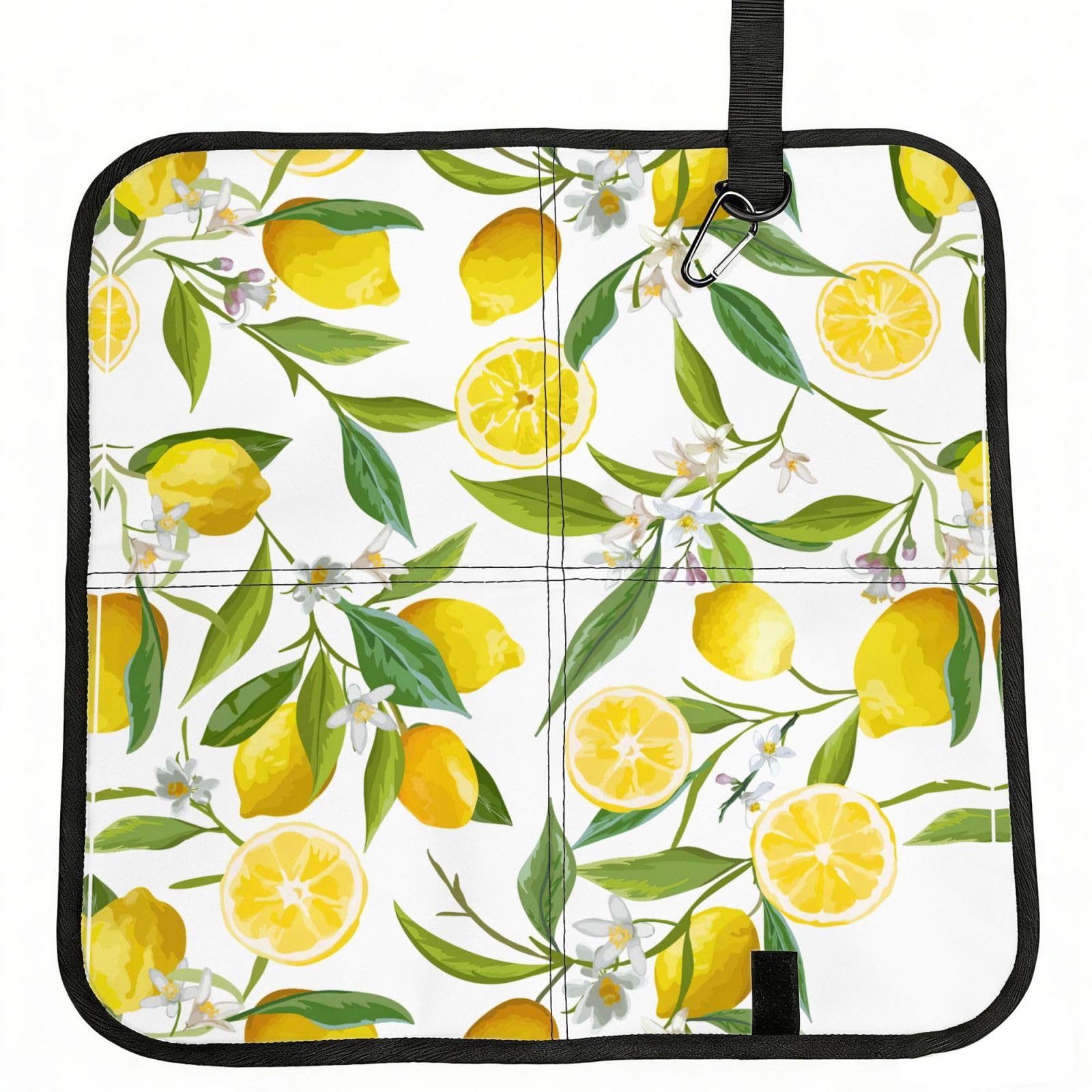 UVBDF Fresh Tropical Lemons Print Outdoor Sitting Cushion Folding Seat Pad Compact Portable Picnic Bench Cushion Mat