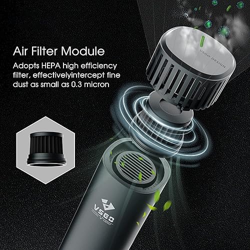 Miniatura 4 de Aspiradora de mano plumero de aire polvo de sopladolinterna 4 en 1 aspiradora inalámbrica para automóvil con potente succión fácil de limpiar