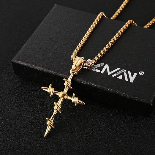 Emmiol Spedizione gratua 2026 Collana da uomo a catena cubana con ciondolo a croce Argento ONE SIZE di Necklaces nel negozio online. | EMMIOL Emmiol Spedizione gratua 2026 Collana da uomo a catena cubana con ciondolo a croce Argento ONE SIZE di Necklaces nel negozio online. | EMMIOL