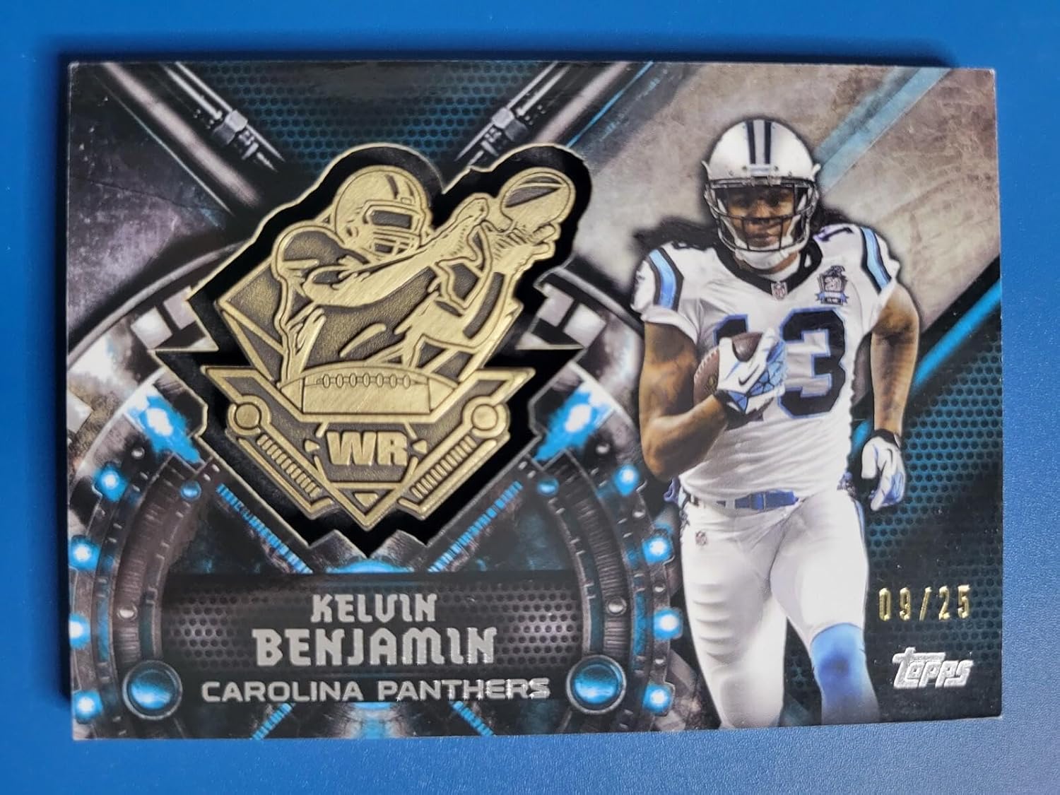 Kelvin Benjamin 2015 TOPPS COMMEMORATIVE FANTASY CLUB MEDALLION #D /25 - Football Cards