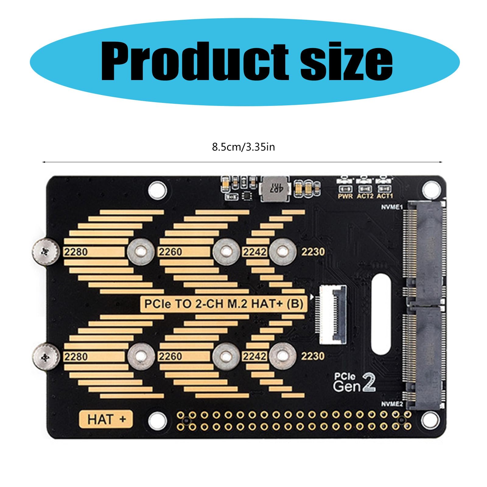 Adattatore a 2 canali per 5 moduli di schede di espansione, elaborazione dati ad alta velocità, supporto porta PCIE a 16 pin