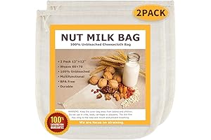 Bigger Better Nut Milk Bag - 12x12, Pack of 2