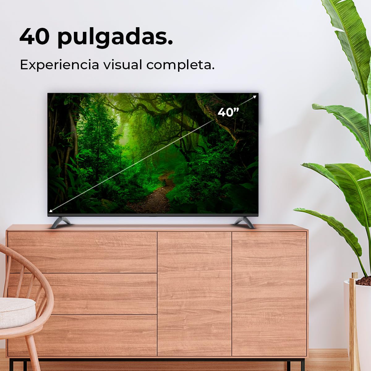 Cecotec Smart TV, Televisor LED de 40 Pulgadas Resolución Full HD A5 Series ALF50040. TV VIDAA, Dolby Audio, Smart TV VIDAA, WiFi Integrado, Chromecast, 3 HDMI y 2 USB, Altavoces 16W