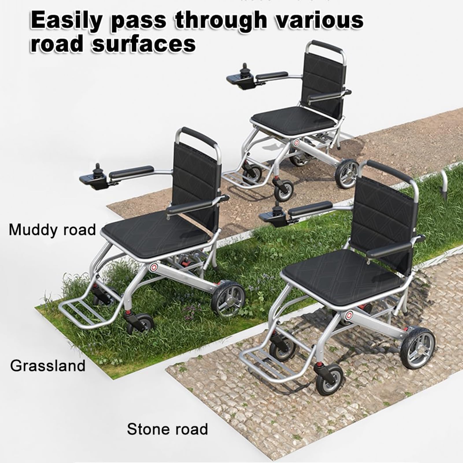 Fauteuil roulant électrique, pliable et portable avec portée de 36 km pour personnes âgées et adultes, idéal pour un usage quotidien en voyage