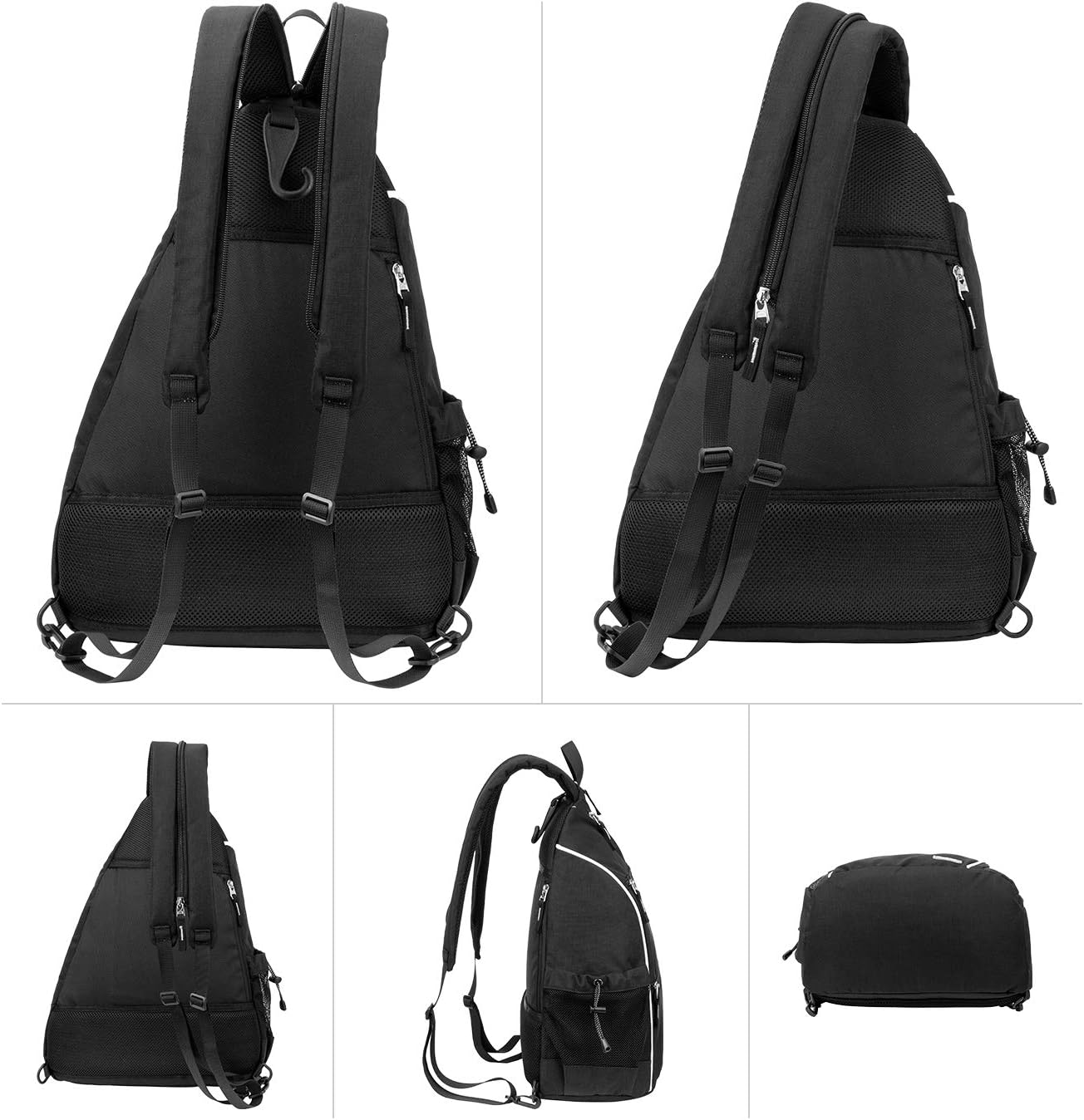Sucipi Pickleball Bag - Men's & Women's Pickleball Backpack, Adjustable Sling Bag w/Fence Hook/Large Capacity/Safety Pocket