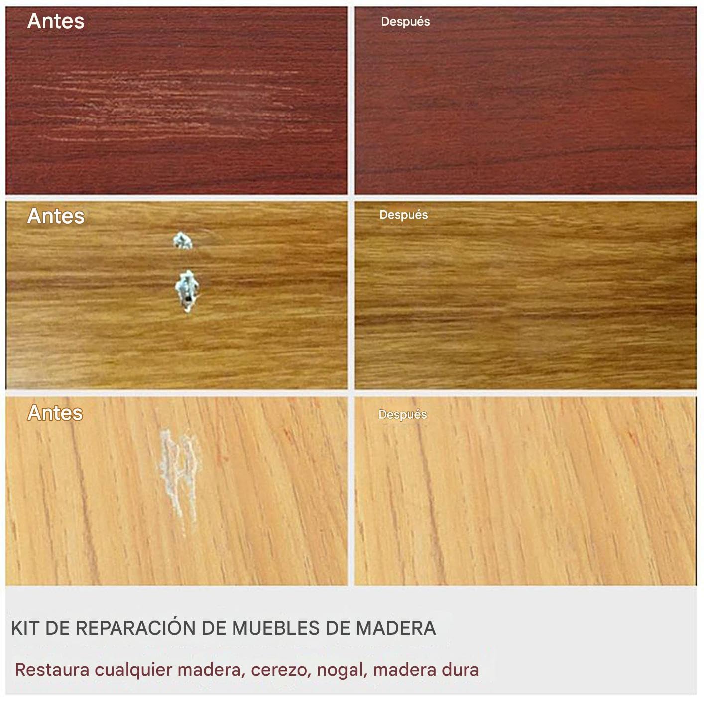 Kit reparación laminado Marcador pintura impermeable y pintable | Kit de reparación para muebles de madera Marcador pintura impermeable y pintable para armario, suelo, cocina, baño, puerta