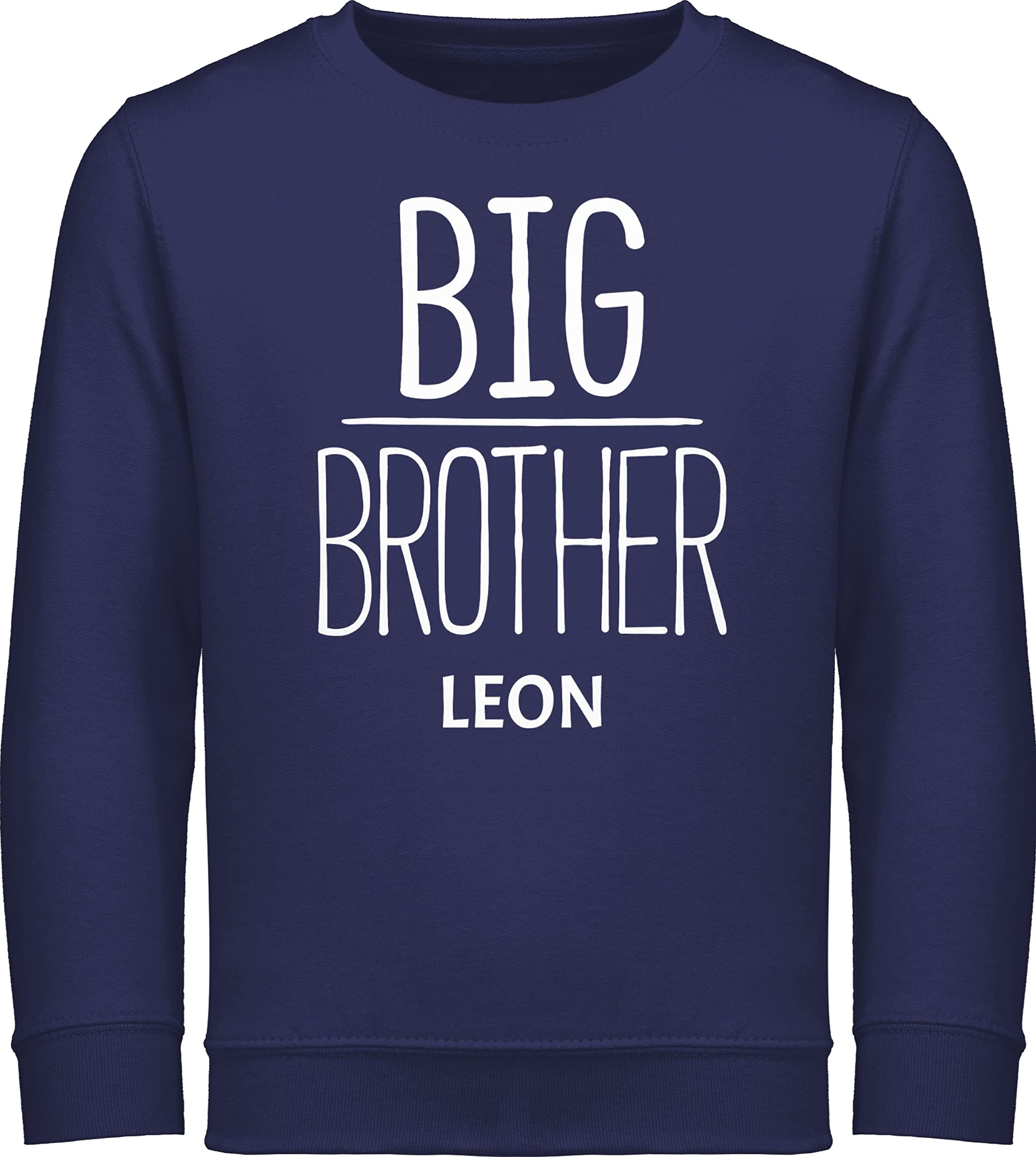 Geschenk mit Namen personalisiert by Shirtracer - Sweater Kinder Sweatshirt Jungen Mädchen Pullover - Großer Bruder Geschenk Geburt Brüder