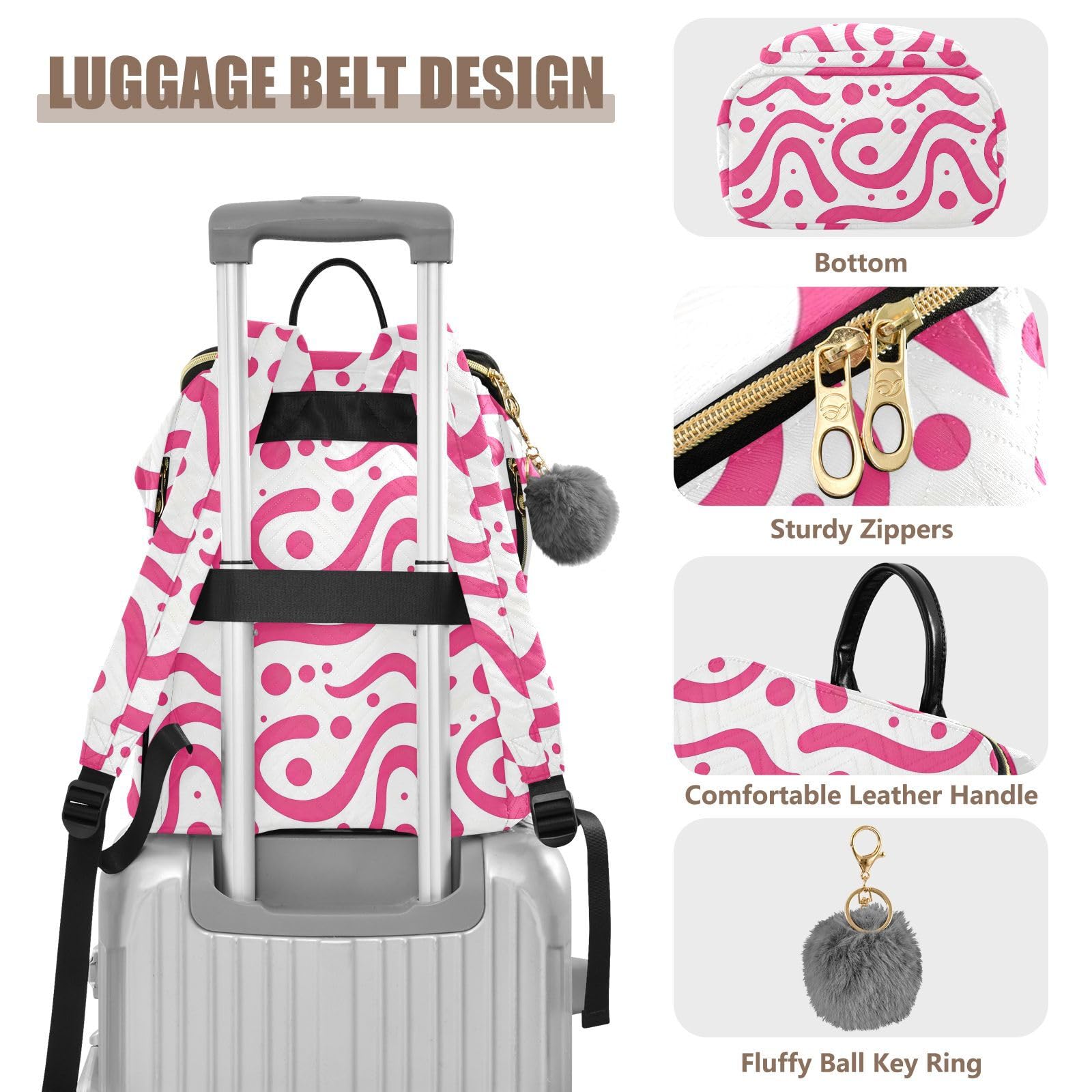 Zaino alla moda da 15 litri da donna, alla moda, robusto, leggero