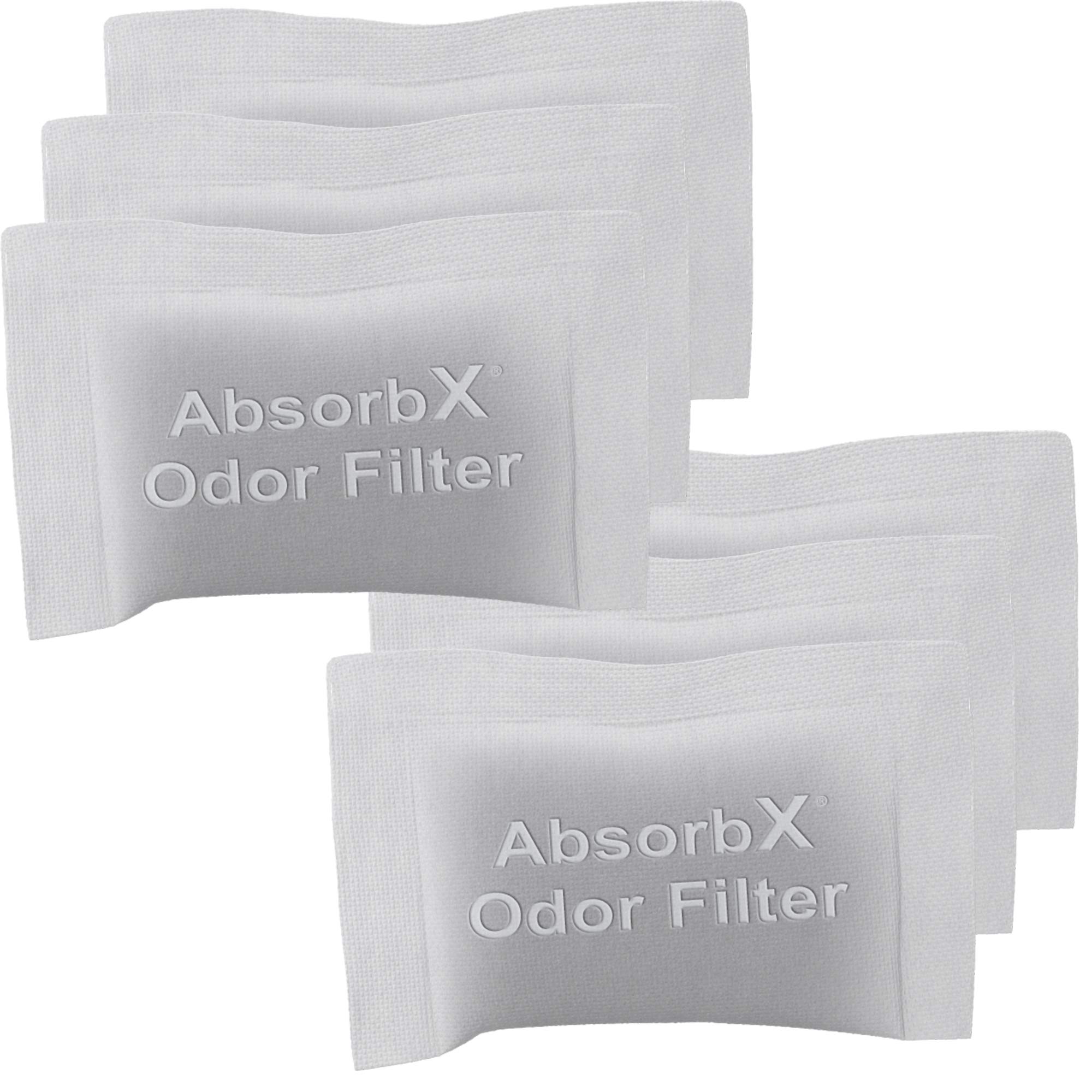 iTouchless6-Pack AbsorbX Odor Filter, Eliminates Trash Smells, All Natural Activated Carbon, Biodegradable, for 8 Gallon and Larger Waste Bins with Deodorizer Compartment