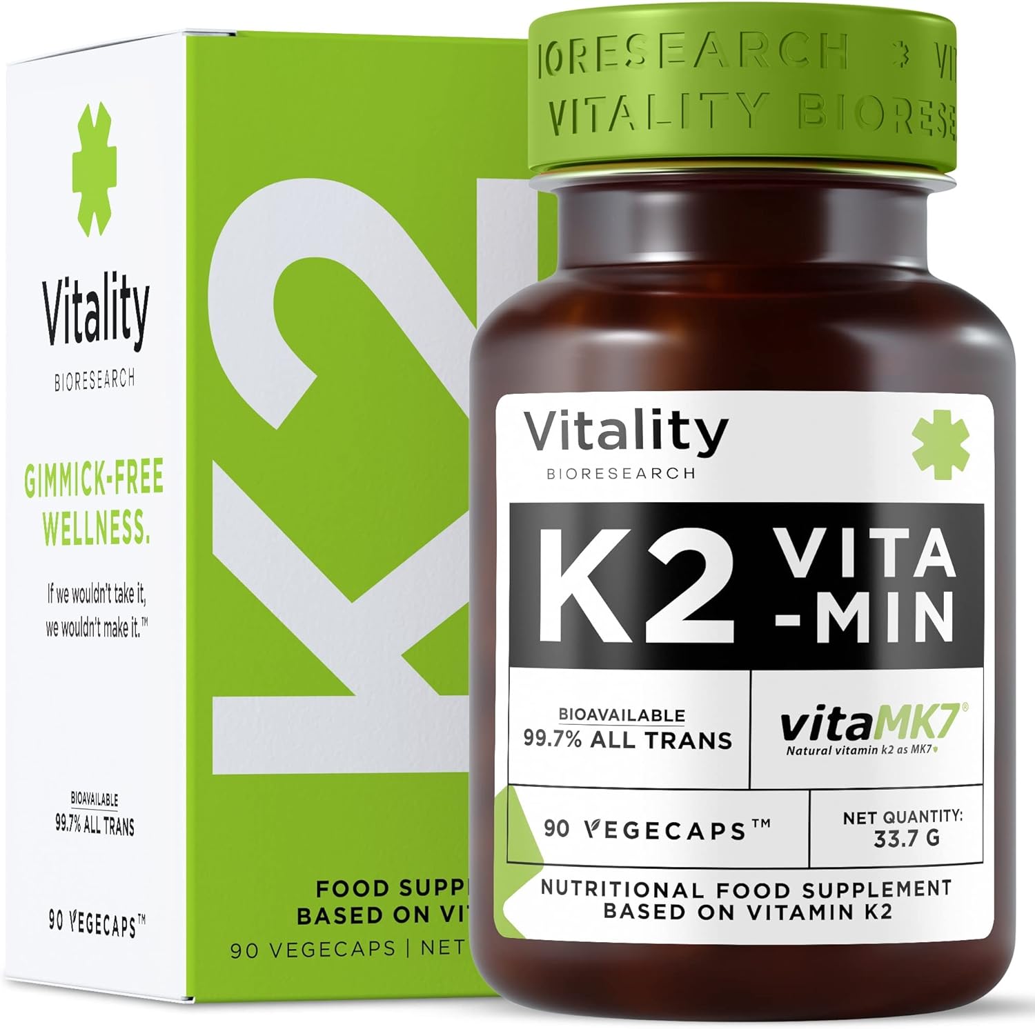𝗪𝗜𝗡𝗡𝗘𝗥 𝟮𝟬𝟮𝟯* Vitamin K2 MK7 Supplement 200 mcg, K2 Vitamin Supplement