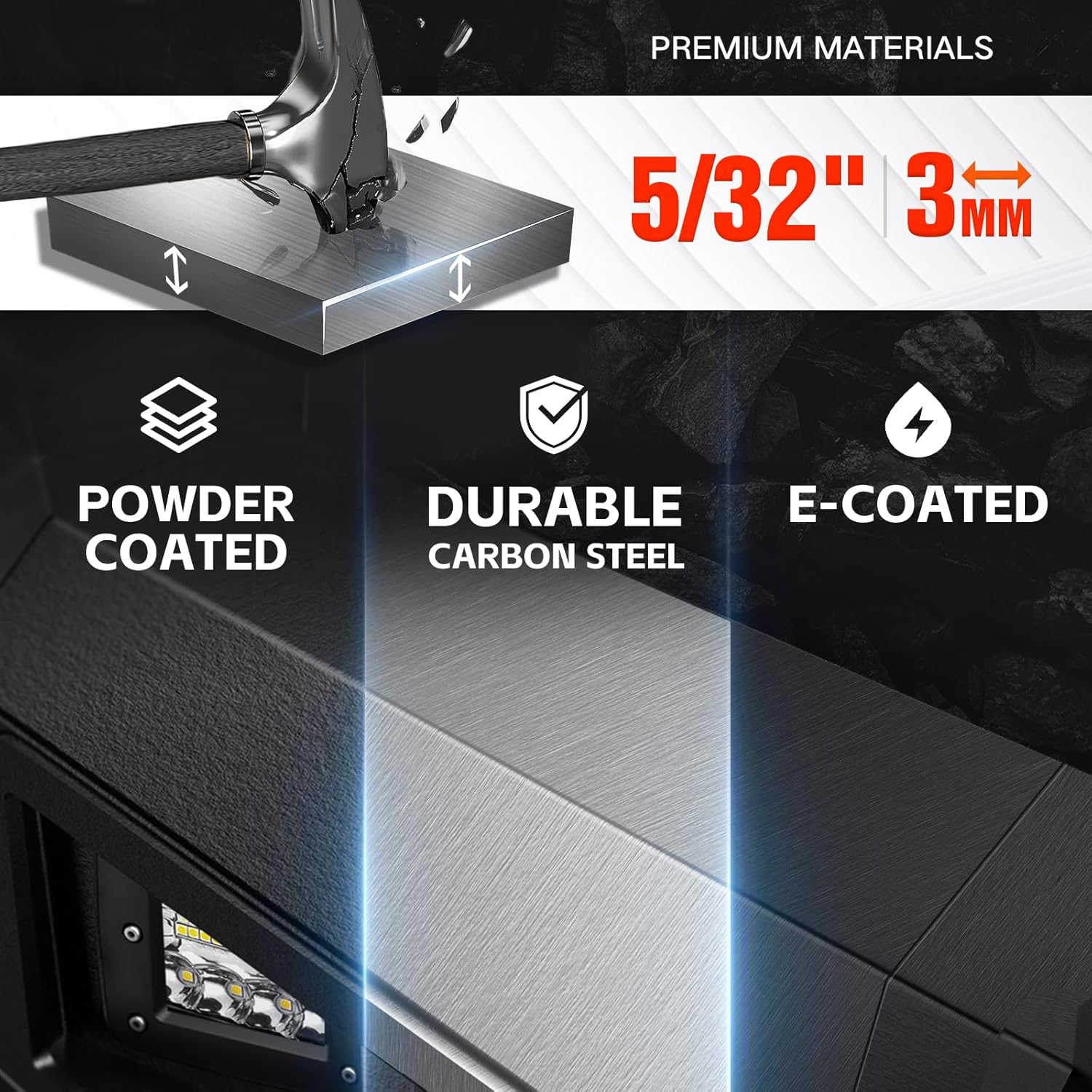 for Wrangler JL Rear Bumper Compatible with 2018 2019 2020 2021 2022 2023 2024 2025 2026 Jeep Wrangler JL JLU Unlimited Off-Road Bumper with 2" Standard Hitch Receiver, D-Rings & 2 x LED Lights