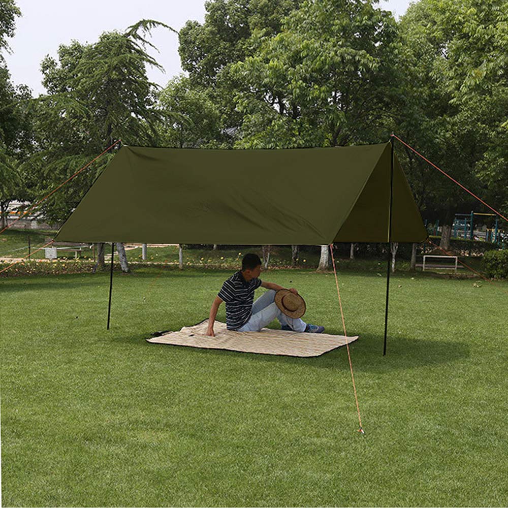 HI SUYI Ultralight Camping Hammock rain Fly Cover Backpacking tarp Survival Shelters Waterproof Tent Free Soldier 3m x 3m