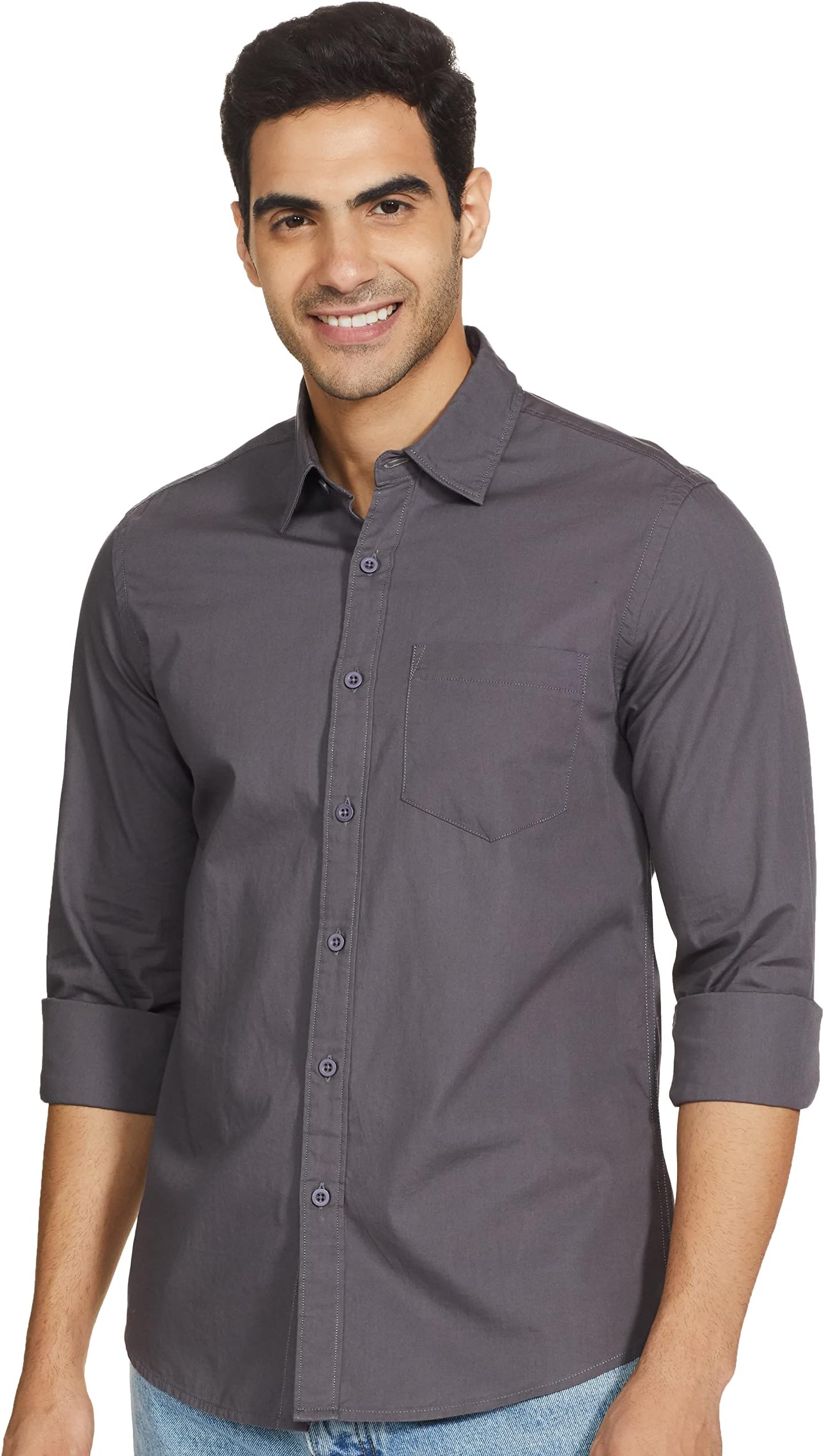 NEWPORT Men's Solid Slim Fit Shirt