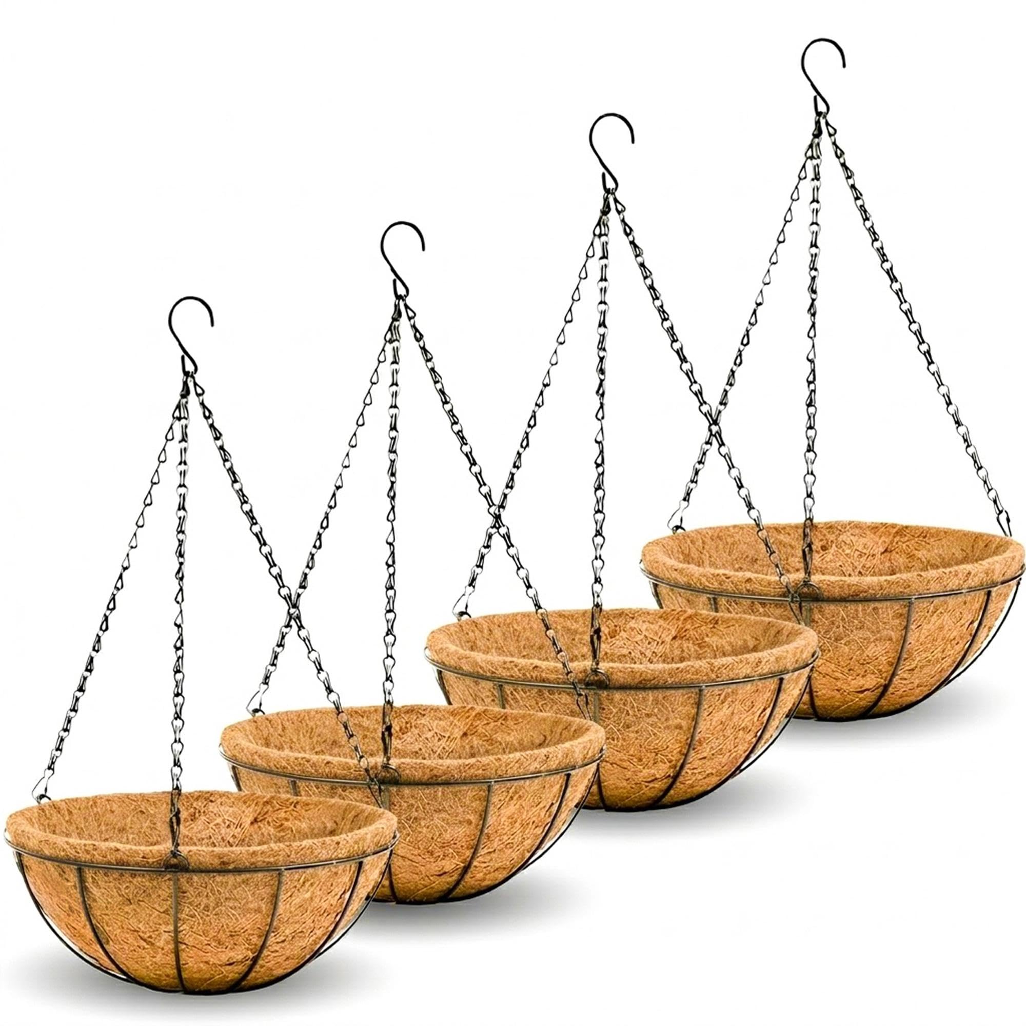 JFFLYIT 8 Inch Metal Hanging Baskets