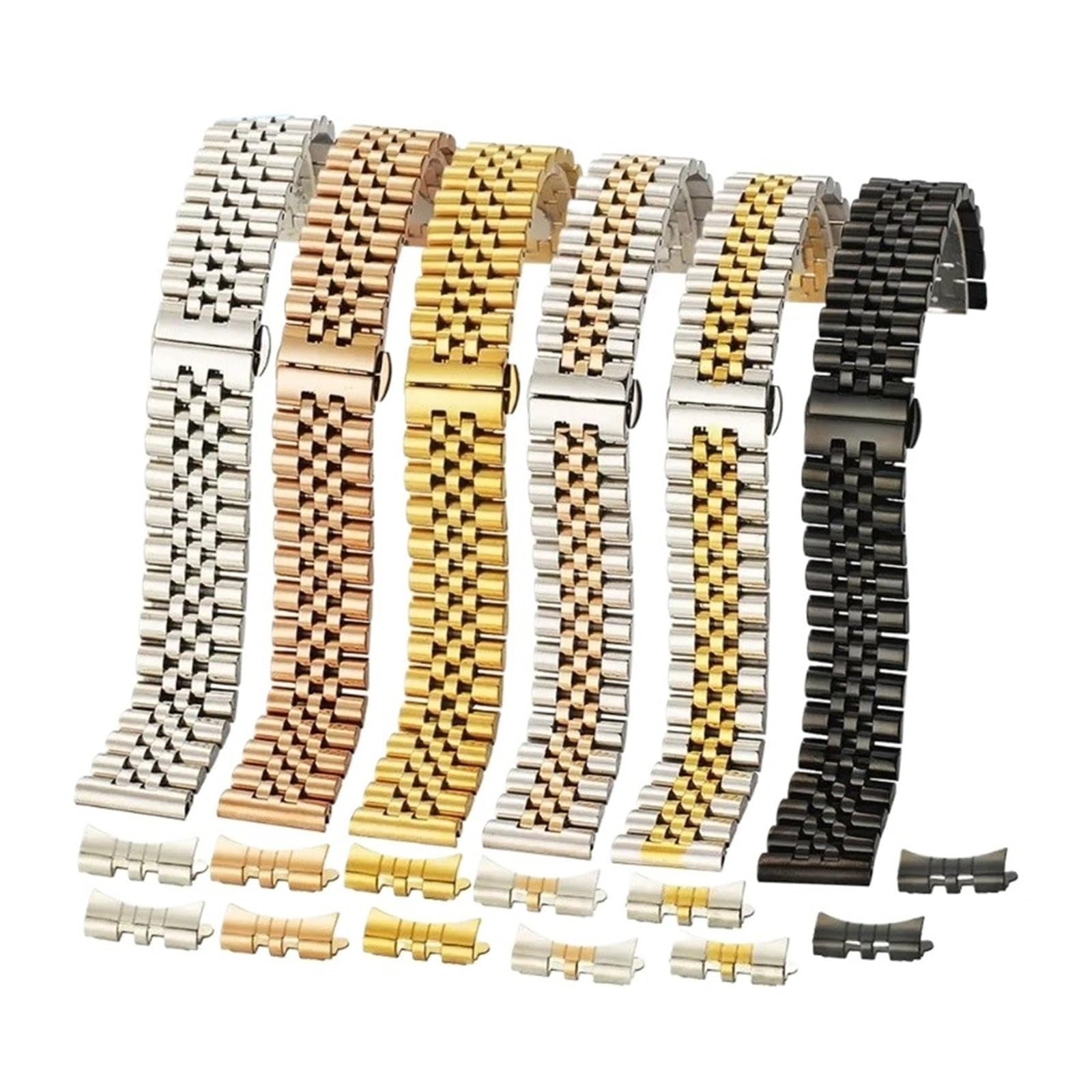 yingyingjia 12 13 14 16 17 18 19 20 21 22mm Solidny Pasek Ze Stali Nierdzewnej Bransoleta Hollow Arc Interfejs Pasek Zegarka