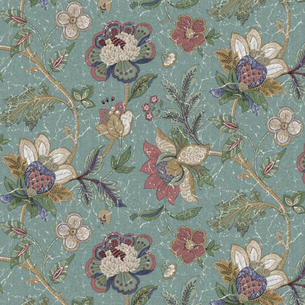 Dacaicloth Green Vintage Floral Peel And Stick Wallpaper, Sage Self-Adhesive,Removable Wallpaper Wall Stickers For Home Bedroom Cabinets Thicken,17.3 X 118 Inches