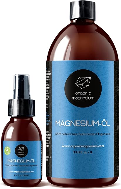 Organic Magnesium Zechstein Oil Spray - 1000ml + 100ml | 100% Natural Ultra Pure Magnesium Oil from Organic Magnesium | Perfect for Sports & Muscle Relaxation | Liquid Oil Concentrate
