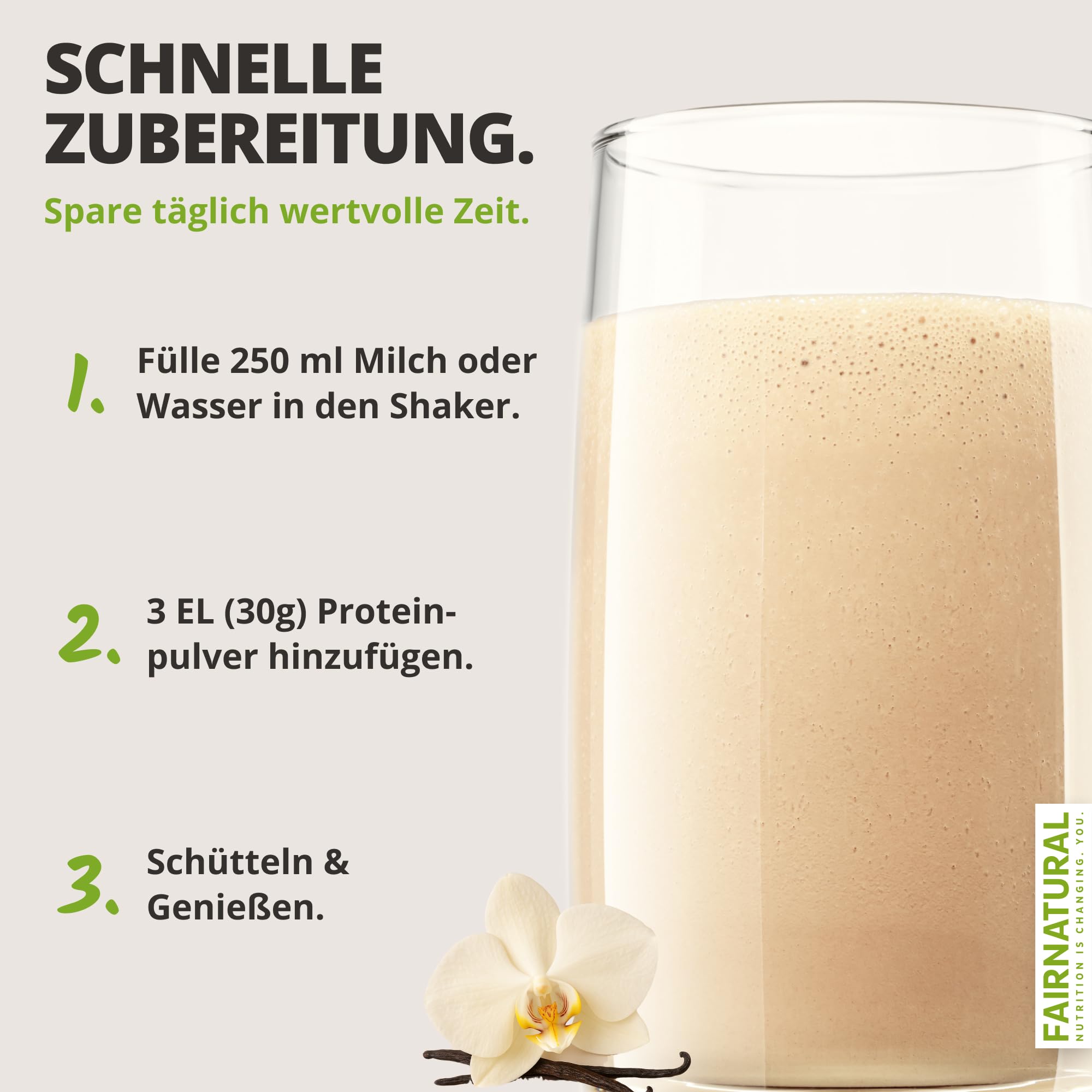 BIO WHEY Protein-Pulver Vanille ohne Chemie [Regional aus Deutschland] - Hochwertige Eiweiß-Shakes » 100% NATÜRLICH « 600g Bio Eiweiß-Pulver aus Premium Molkenprotein-Pulver ohne Soja