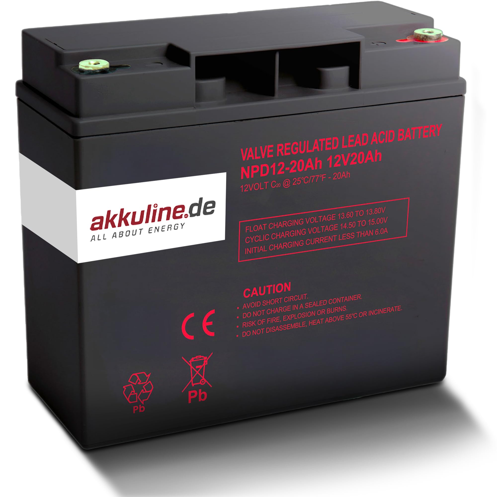 12V 20Ah Blei-Gel Akku - Kompatibel mit RHEHAG 6-DZF-20- Elektro Scooter Batterie - wartungsfrei, E-Scooter mit Straßenzulassung, Elektro Roller Erwachsene, bis 150kg Tragkraft