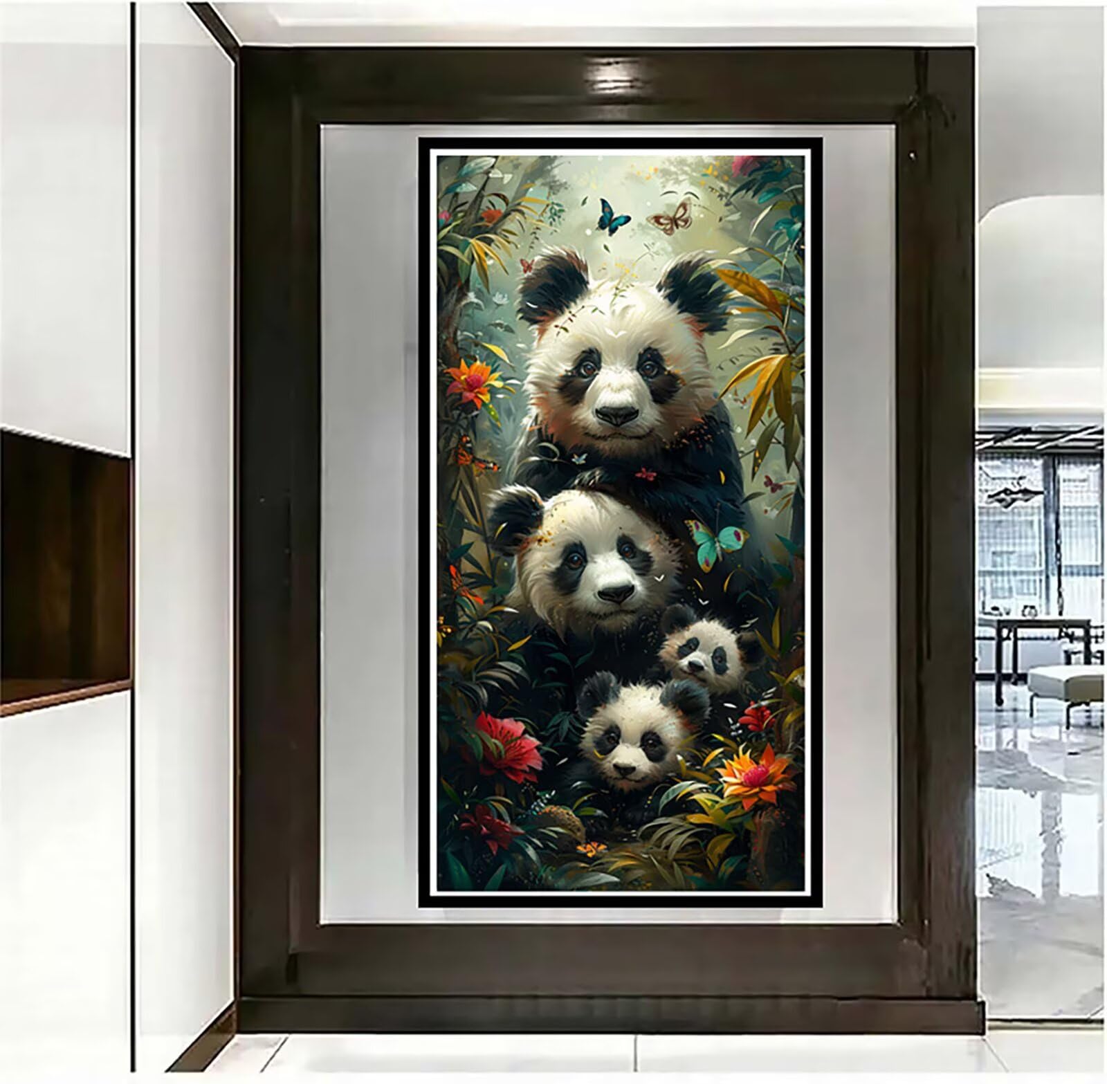Dipingere con i Numeri Adulti Panda, Dipingere con i Numeri Pianta, Fai da te Paint by Numbers per Principianti, Hobby Creativi Adulti, Painting by Numbers per Decorazioni Casa Regalo 100x200cm Q-2149