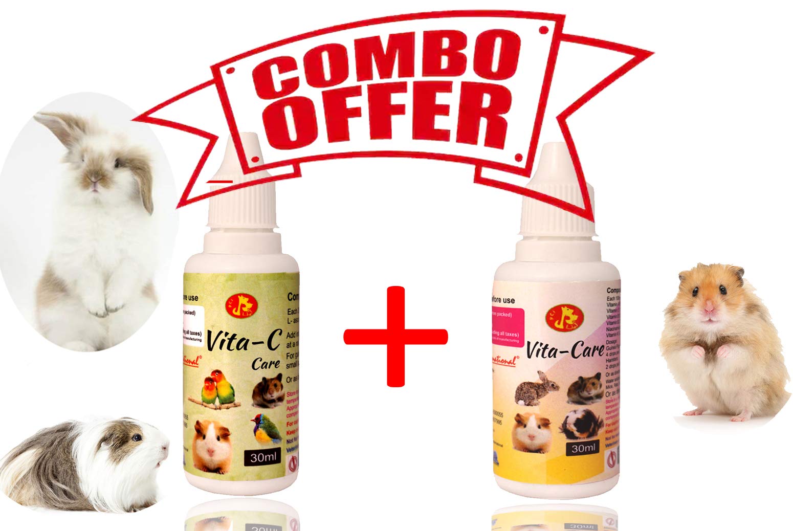 Pet Care International (PCI) Vita-C & Vita Care to Provide Essential Vitamins for Healthy Life of Rodents Including Hamsters, Rabbit, Guinea Pigs, Mice, Dwarf, Gerbill, Sugar Gliders (Combo) (30ml) (B07NVN7TXQ) Amazon Price History, Amazon Price Tracker