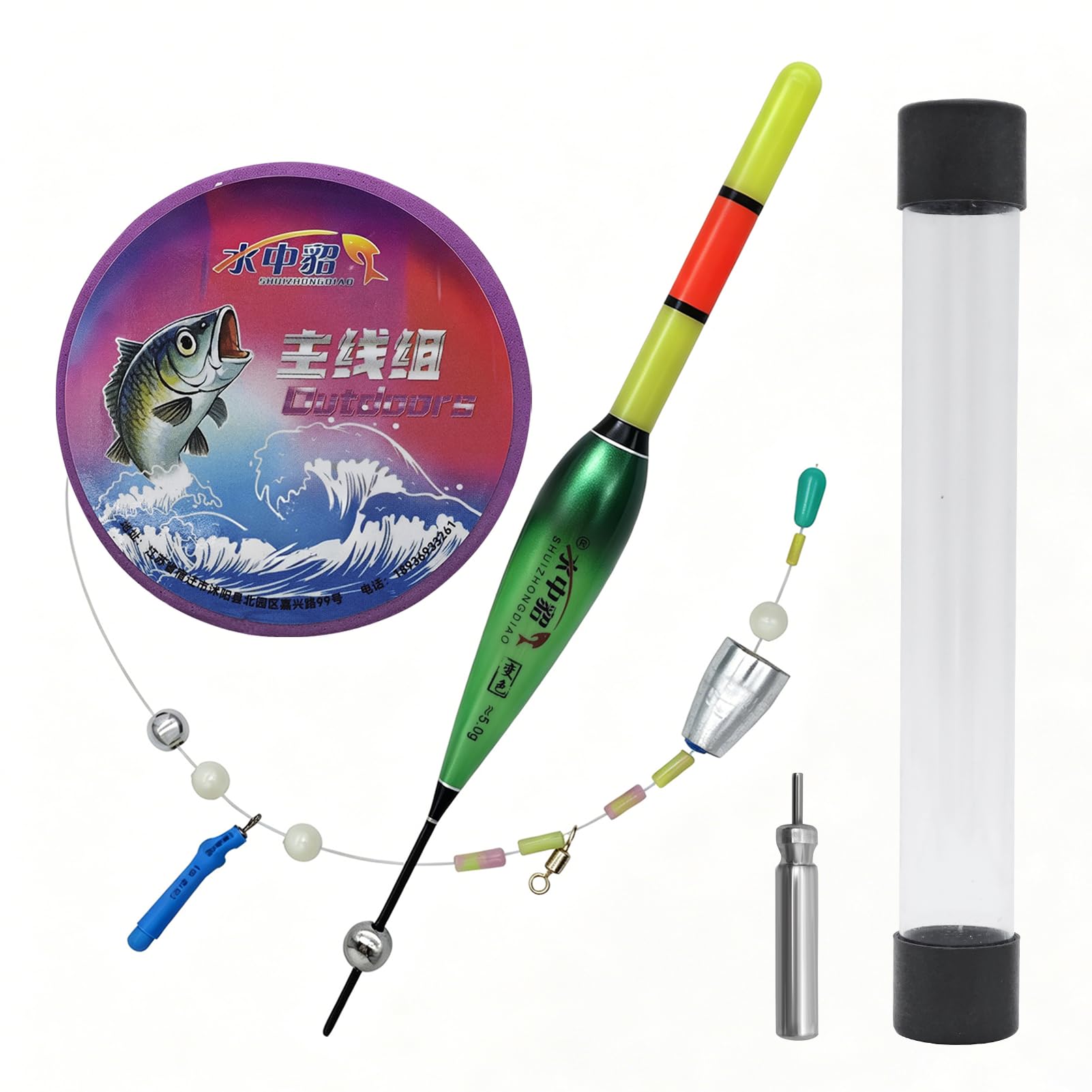 Dongcill Galleggianti da Pesca,Galleggiante Pesca a LED,Bobber Automatico | Bobber Automatico con Cambierà Colore,Accessori-Pesca per Notturna in Mare o Acqua Dolce