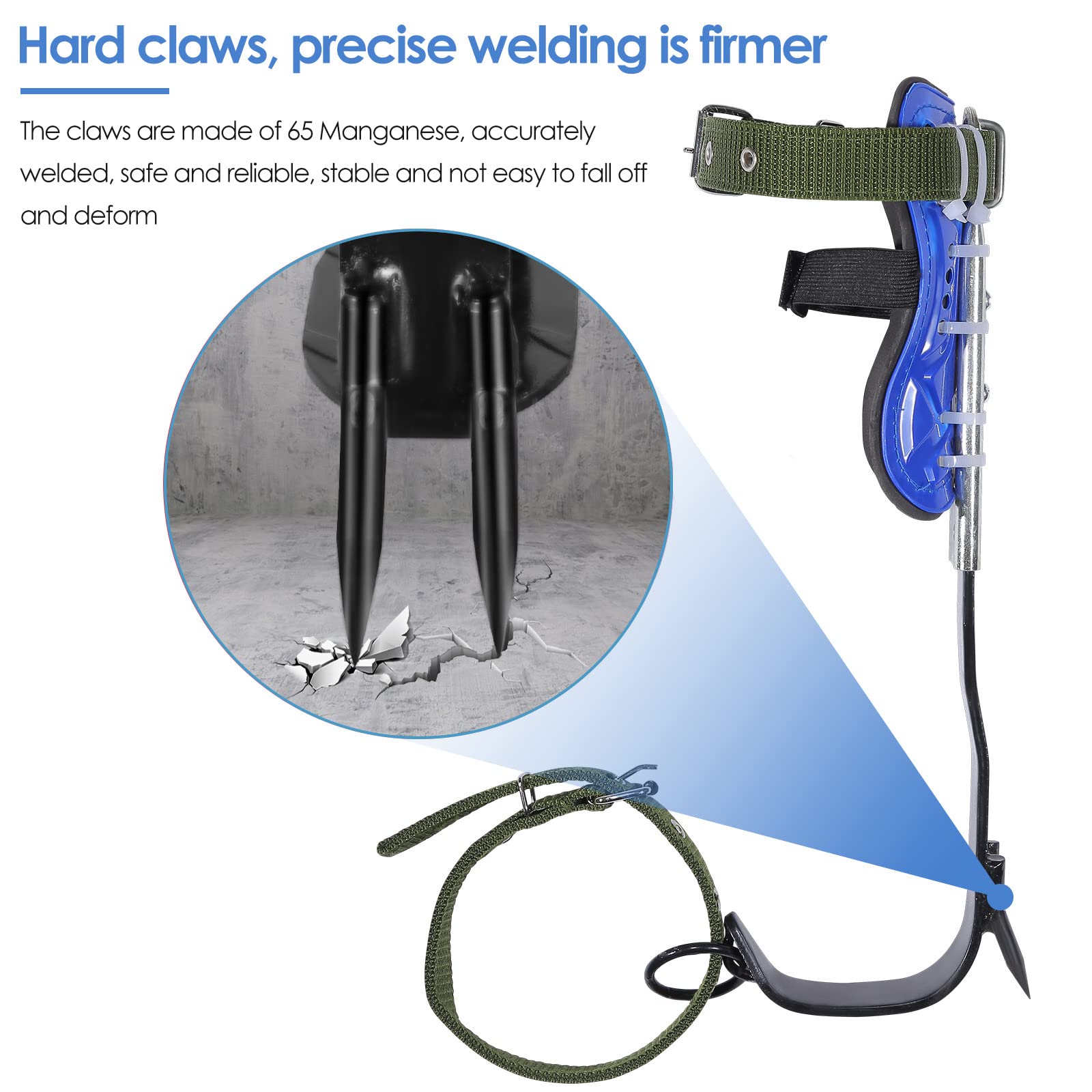 Ensemble professionnel de crampons d'escalade dans les arbres avec harnais de sécurité complet à 5 points, équipement d'escalade amélioré pour la cueillette des fruits et le sauvetage