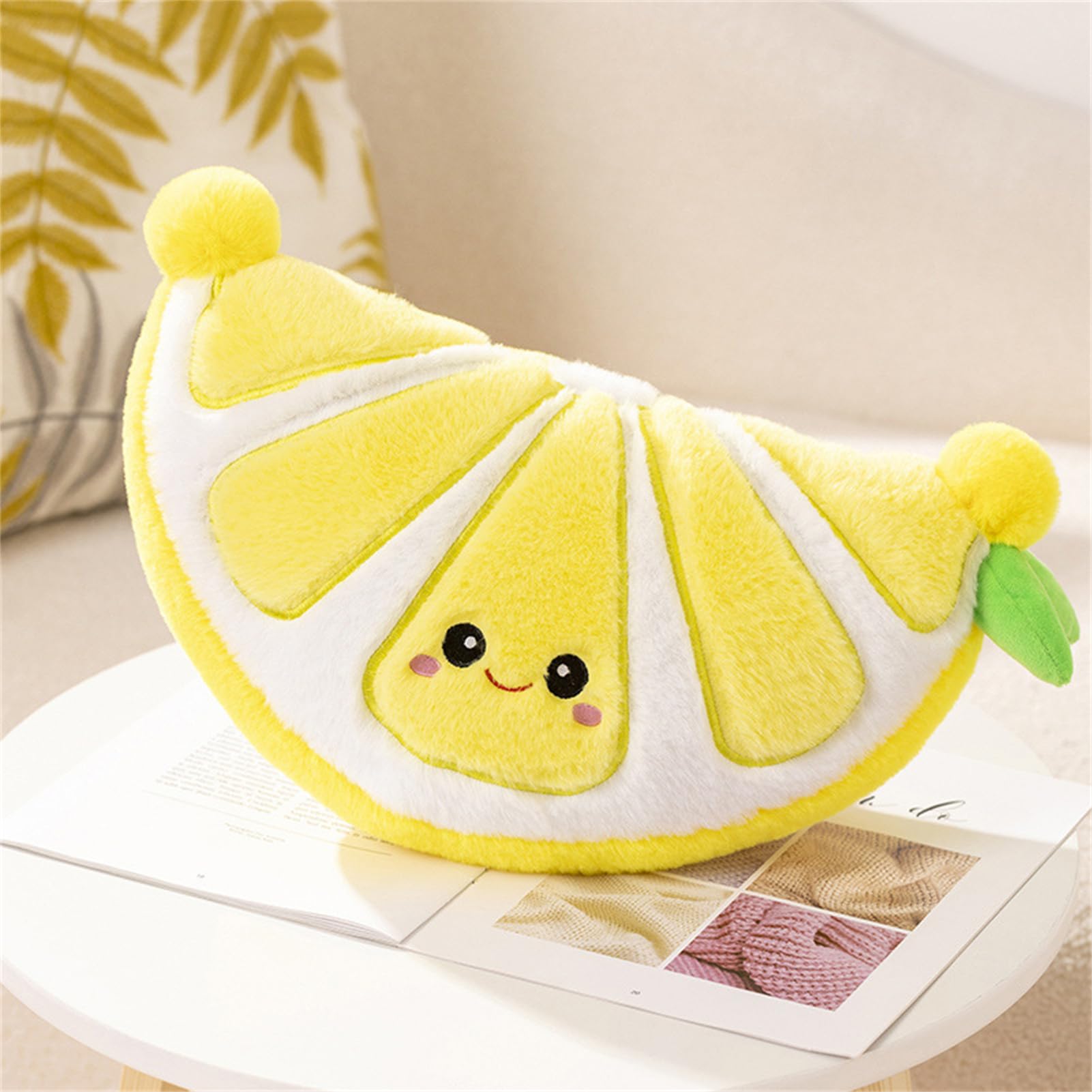 Herfair Obst Plüschtiere, Früchte Kuscheltier Kreativ Plüsch Kissen Kuschelkissen Kinder Kawaii Plüschkissen Spielzeug Geschenk für Jungen und Mädchen (Wassermelone)