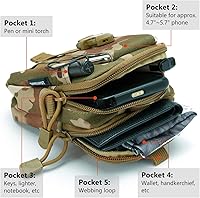 Vista 2 de Bassdash Light-Bare Series - Bolsa táctica Molle multiusos EDC bolsa cruzada, bolsa compacta para dispositivos con soporte para funda para teléfono