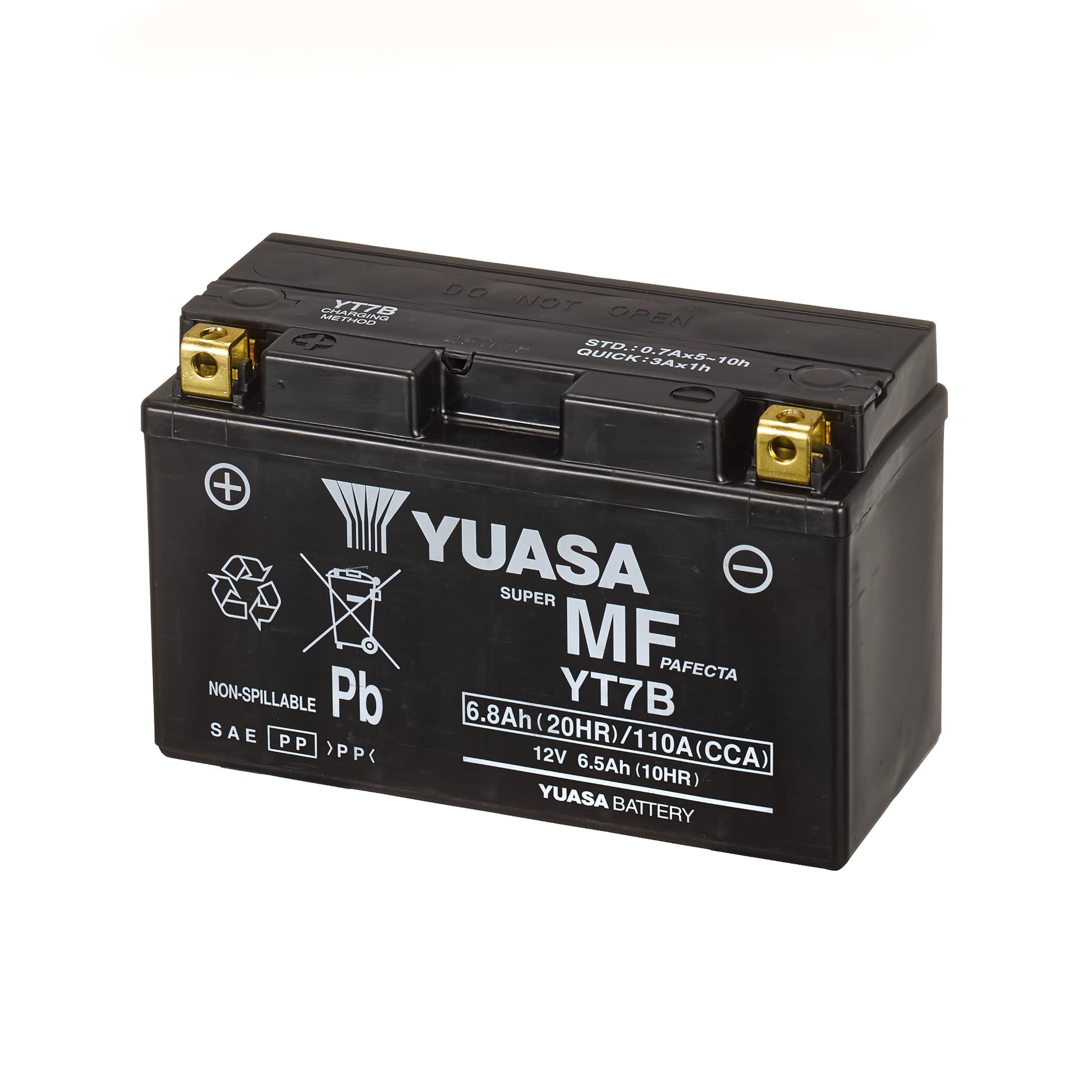 Yuasa YT7B 12V 110 CCA wartungsfreie AGM VRLA Motorradbatterie