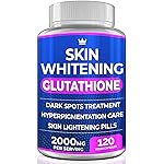 Glutathione Whitening Pills - 120 Capsules 2000mg Glutathione - Effective Skin Lightening Supplement - Dark Spots, Melasma & Acne Scar Remover, Hyperpigmentation Treatment - Anti-Aging Antioxidant