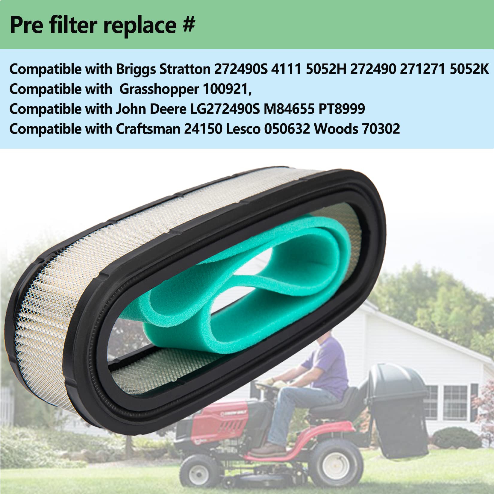 Amazon.com: 394019 5052K Air Filter with 272490 Pre Filter