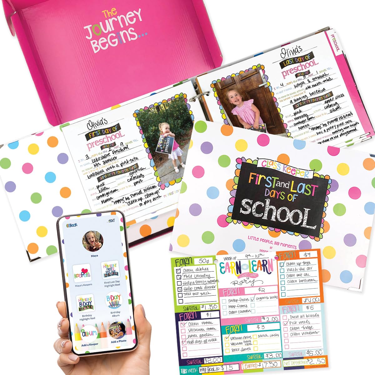 Class Keeper School Memory Book | Scrapbook Album for Kids - Preschool to College | Keepsake Pocket for Every Grade | Photo Pages for Class Photos & School Pictures