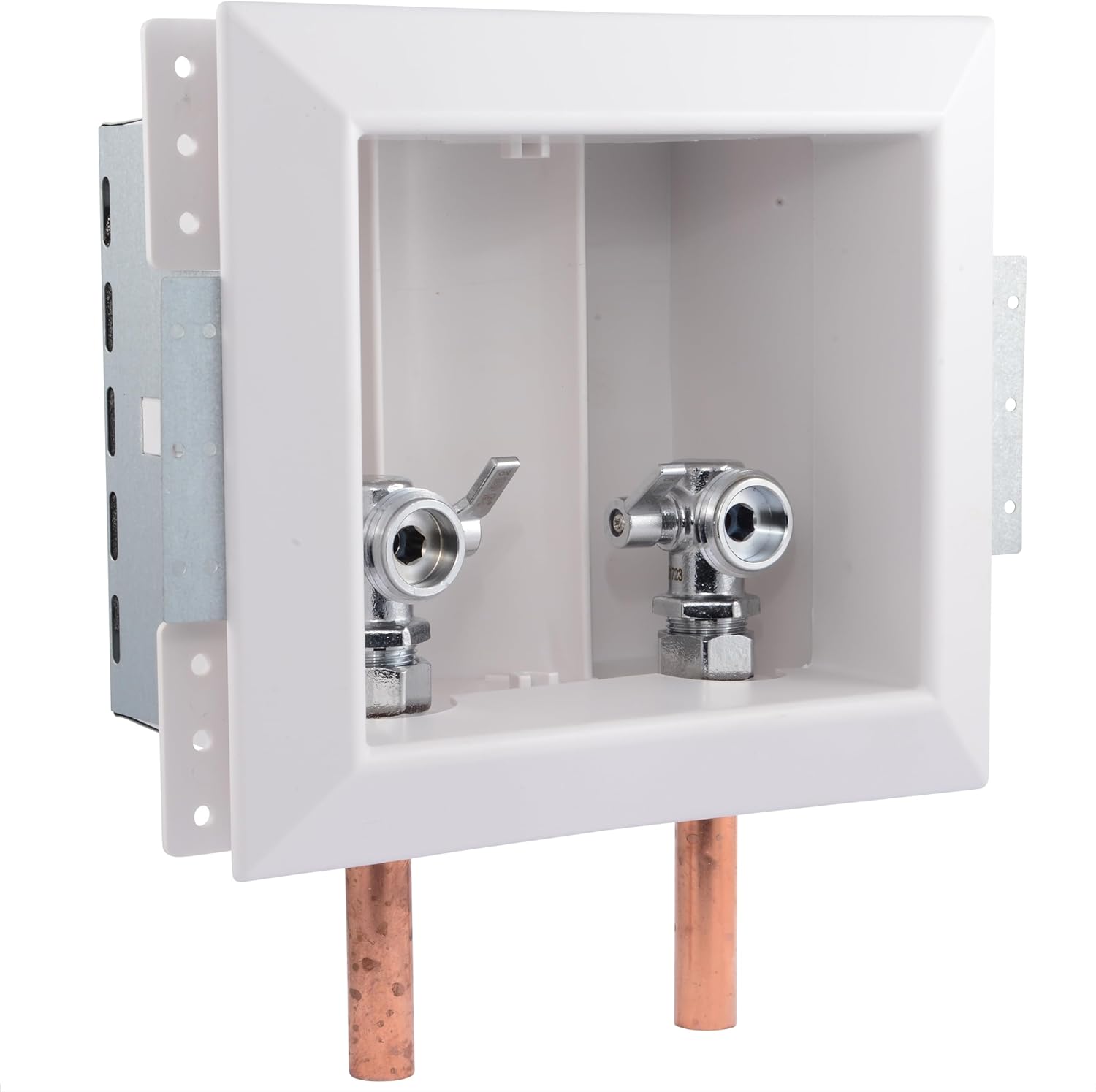 Holdrite 3/4 Inch MHT Washing Machine Outlet Box, Pre-Assembled, Fire Rated, 1/2 Inch CTS Copper Tailpiece, HR-WR-M