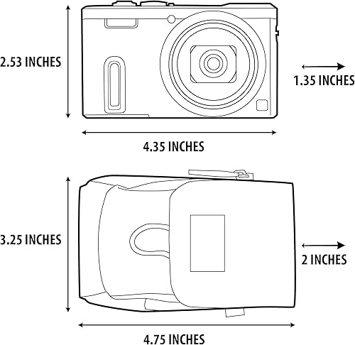 Miniatura 2 de USA Gear Point and Shoot - Funda para cámara compatible con Sony Cybershot, Kodak Pixpro FZ55, Ricoh GR III, Nikon Coolpix y más, bolsa pequeña para