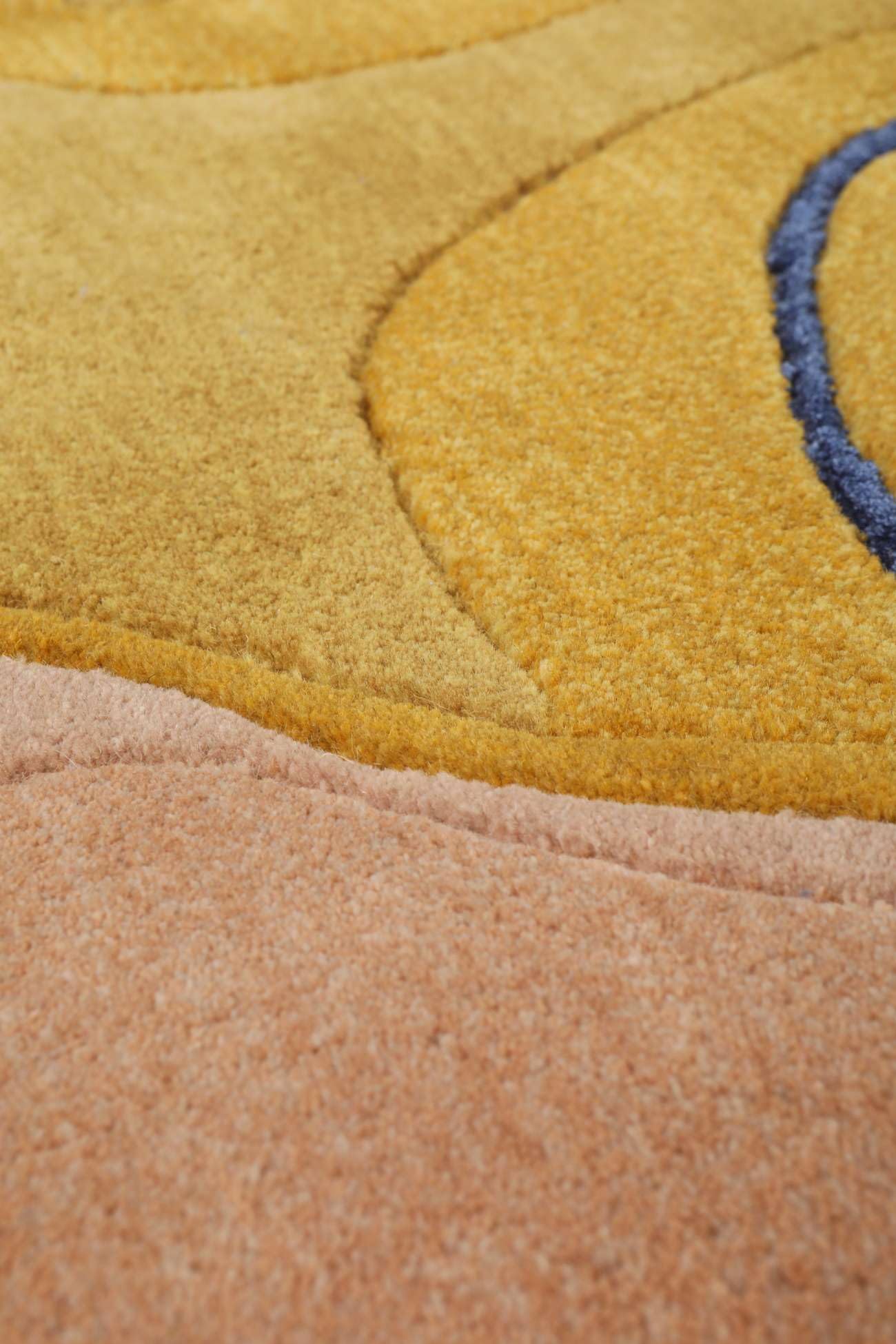 Tapis Moderne City Pear 200x300 Cm - Poil Moyen, Terracotta/Jaune, Fabriqué à La Main, Nettoyage à Sec