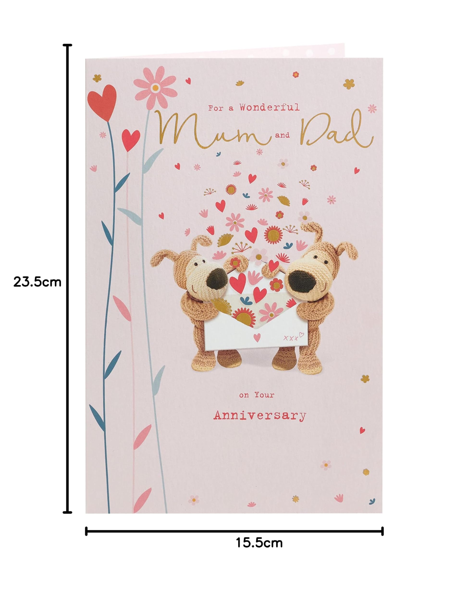 Biglietto Auguri 21° Compleanno Boofle Per Lei: Con Busta E Dettagli Oro - 3