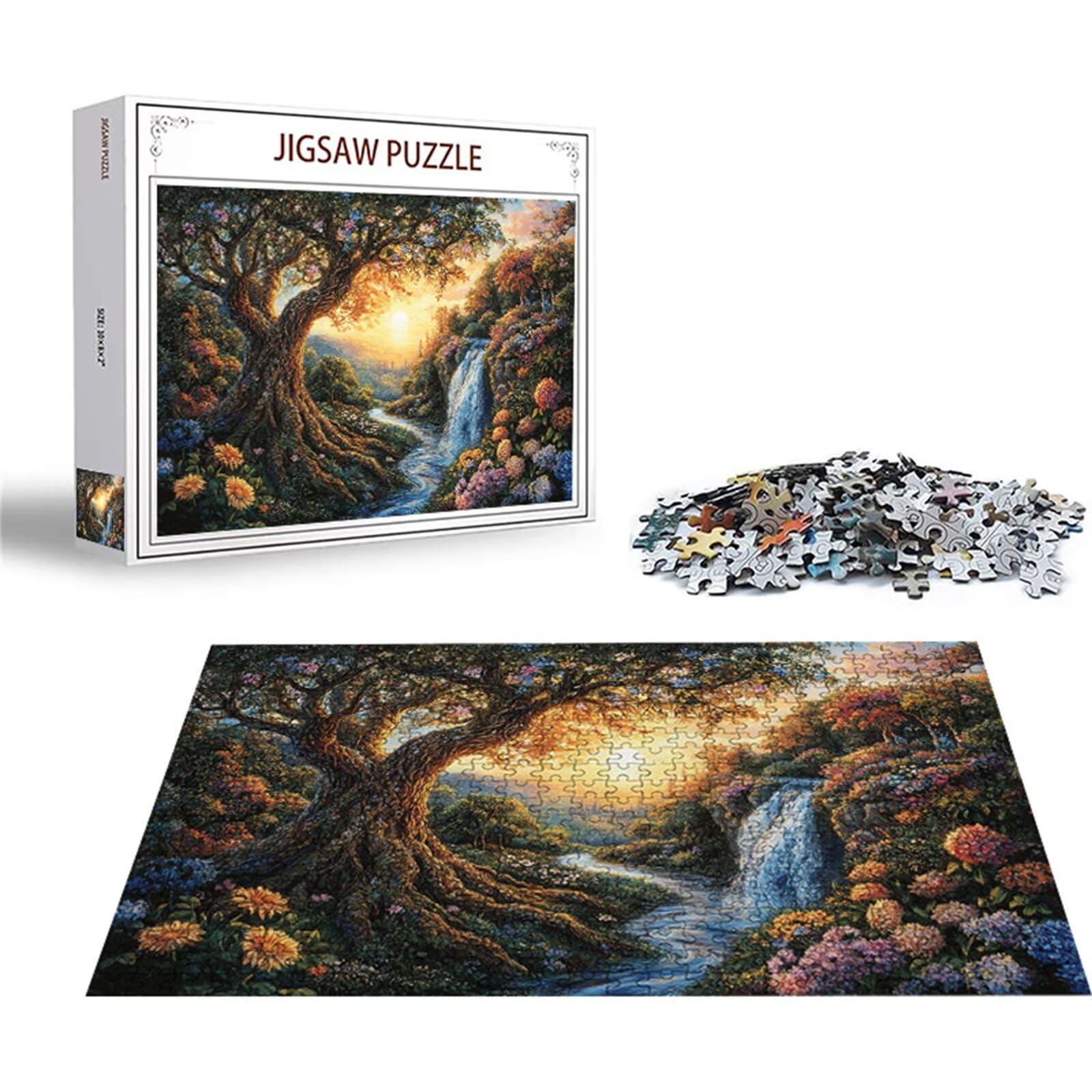 Puzzle 2000 elementów Dorośli Drzewo Puzzle Kwiat Stymulująca układanka Drewno Idealne na klasyczne wieczory gier DIY Antystresowa Duża układanka dla dorosłych i dzieci od 14 lat D-3