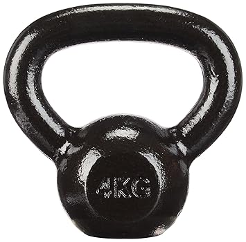 Lyger Prime iron Kettle bell,Kettle Bell For Core Fitness Strength Stamina Black Kettlebell (4 kg)